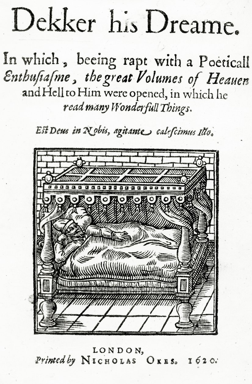 Titelblad til Dekker his Dreame af Thomas Dekker, udgivet 1620 af English School
