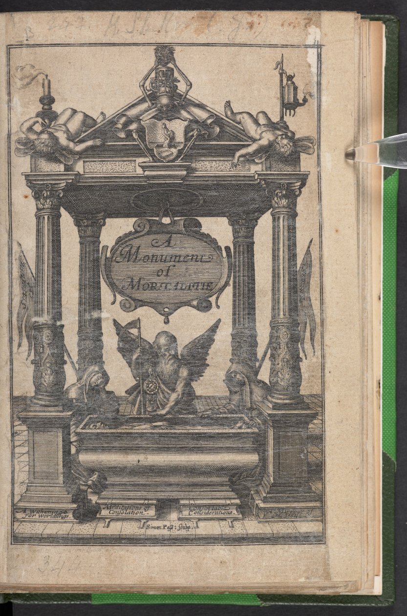 Titelside på A Monument of Mortalitie af English School