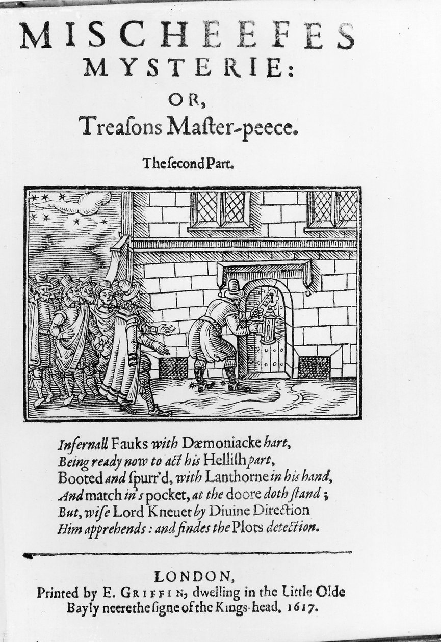 Titelside til Mischeefes Mysterie eller Treasons Master-peece - The Second Part af John Vicars 1617 af English School