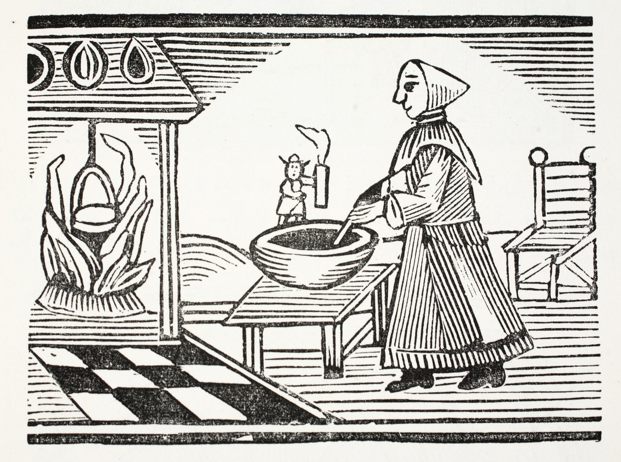 Tom Thumb, illustration fra Chap-books of the Eighteenth Century af John Ashton, pub. 1882 af English School