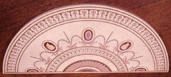 Top af sidebord af Robert Adam og Thomas Chippendale, design indlagt i scagliola, ca. 1755 (marmor) af English School