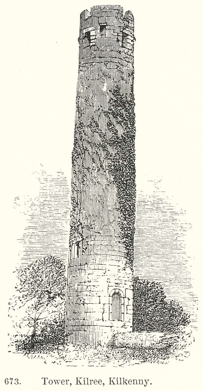 Tårn, Kilree, Kilkenny (gravering) af English School