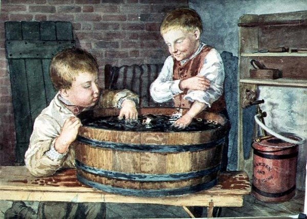 Legetøjsbåde, ca. 1880 (akvarel på papir) af English School
