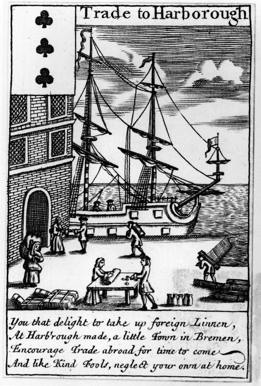 Handel i Harborough, engelsk spillekort af English School