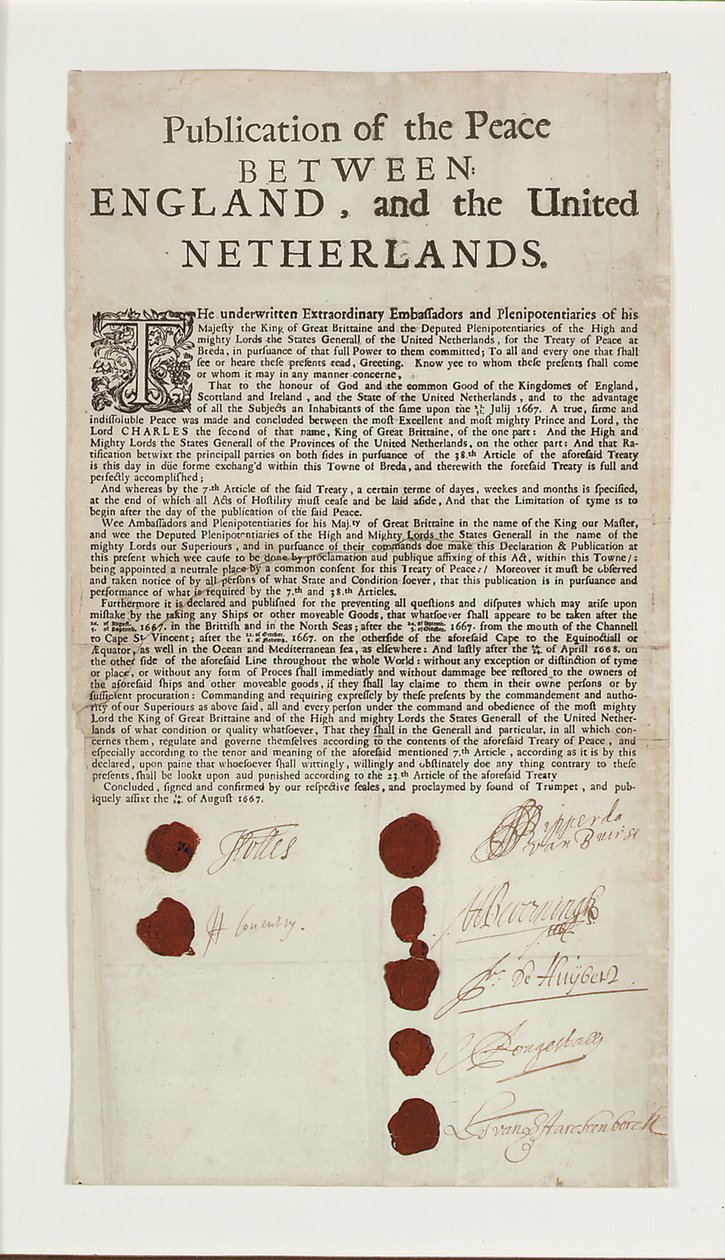 Traktaten i Breda, 1667 af English School