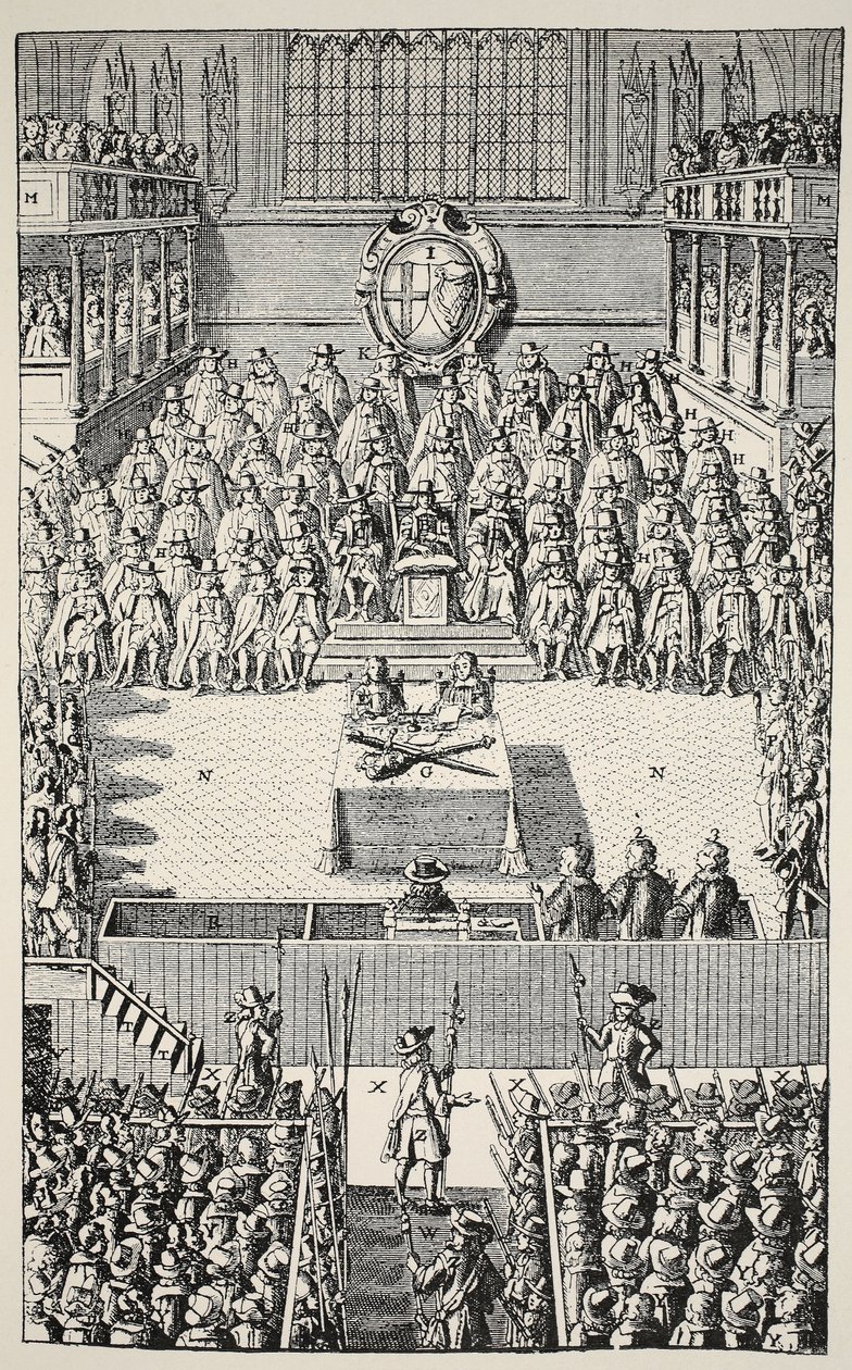 Retssagen mod Charles I, 4. januar 1649 af English School