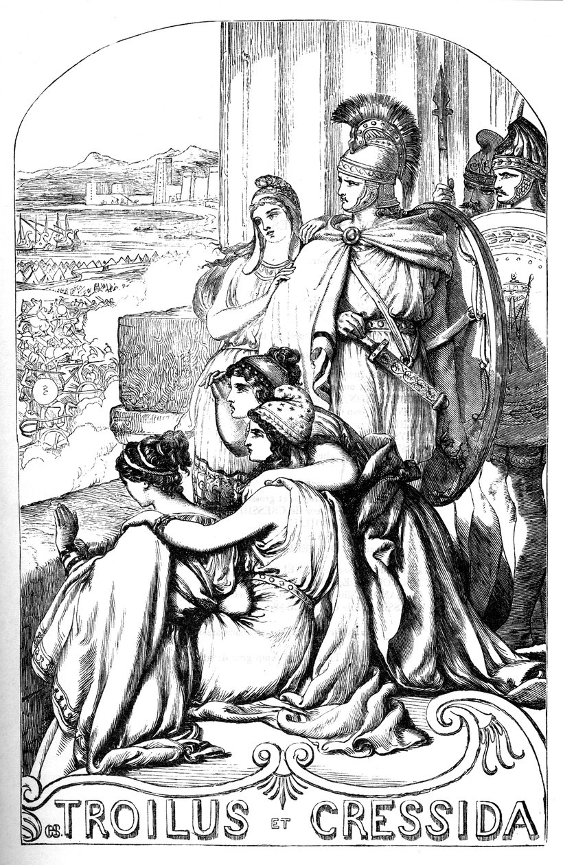Troilus et Cressida - (Troilus og Cressida) - Illustration i "" Værker komplet af William Shakespeare""" 1866 - Illustrationerne og den generelle form for denne udgave er lånt fra Cassells illustrerede Shakespeare, udgivet i London af English School