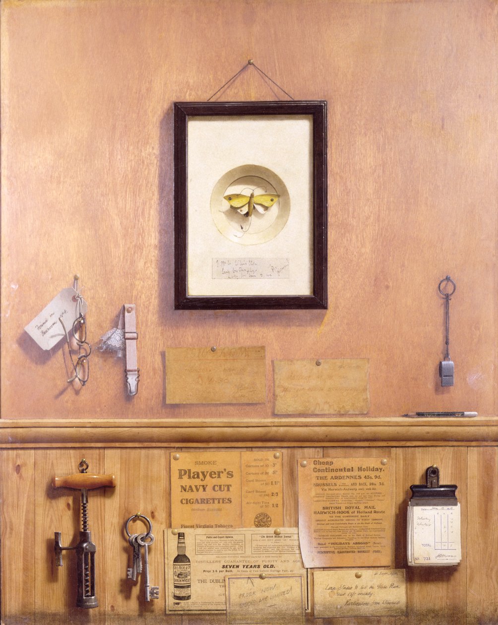 Trompe lOeil Stilleben af English School