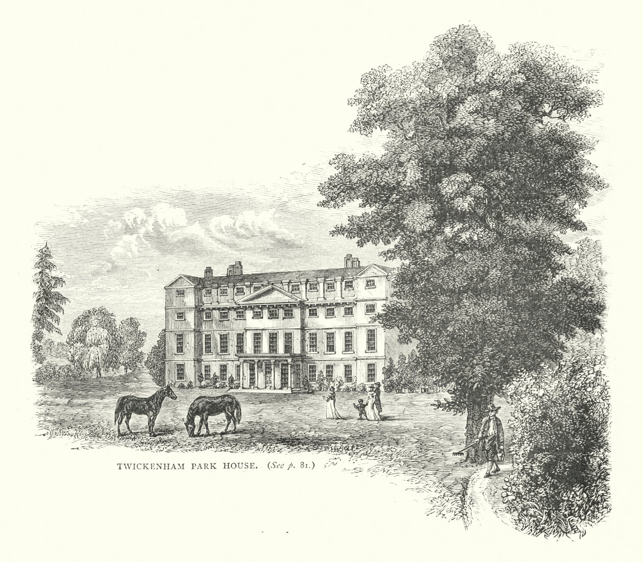 Twickenham Park House (gravering) af English School