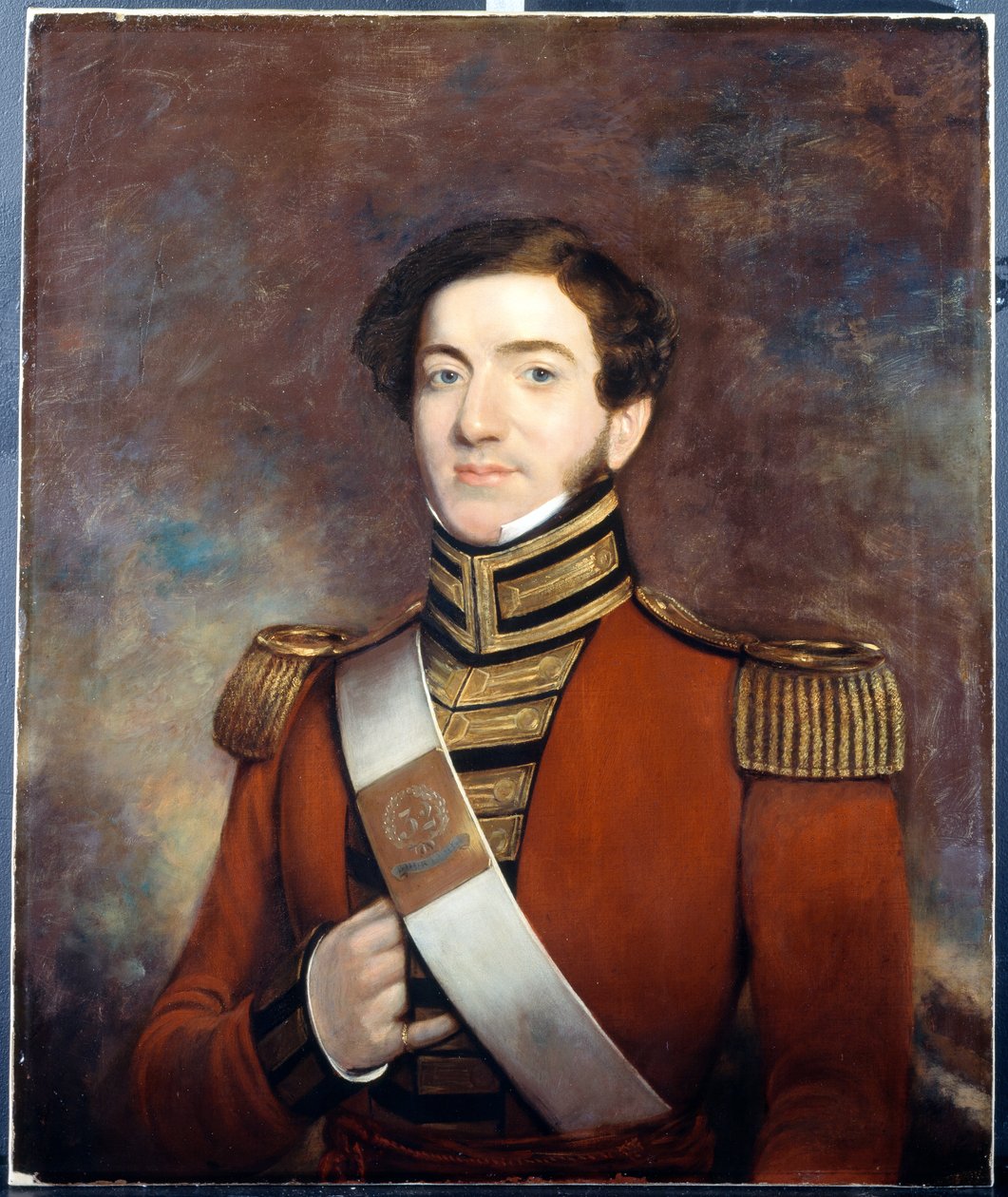 Uidentificeret officer, 32. regiment (Bengal) indfødt infanteri, ca. 1828 af English School