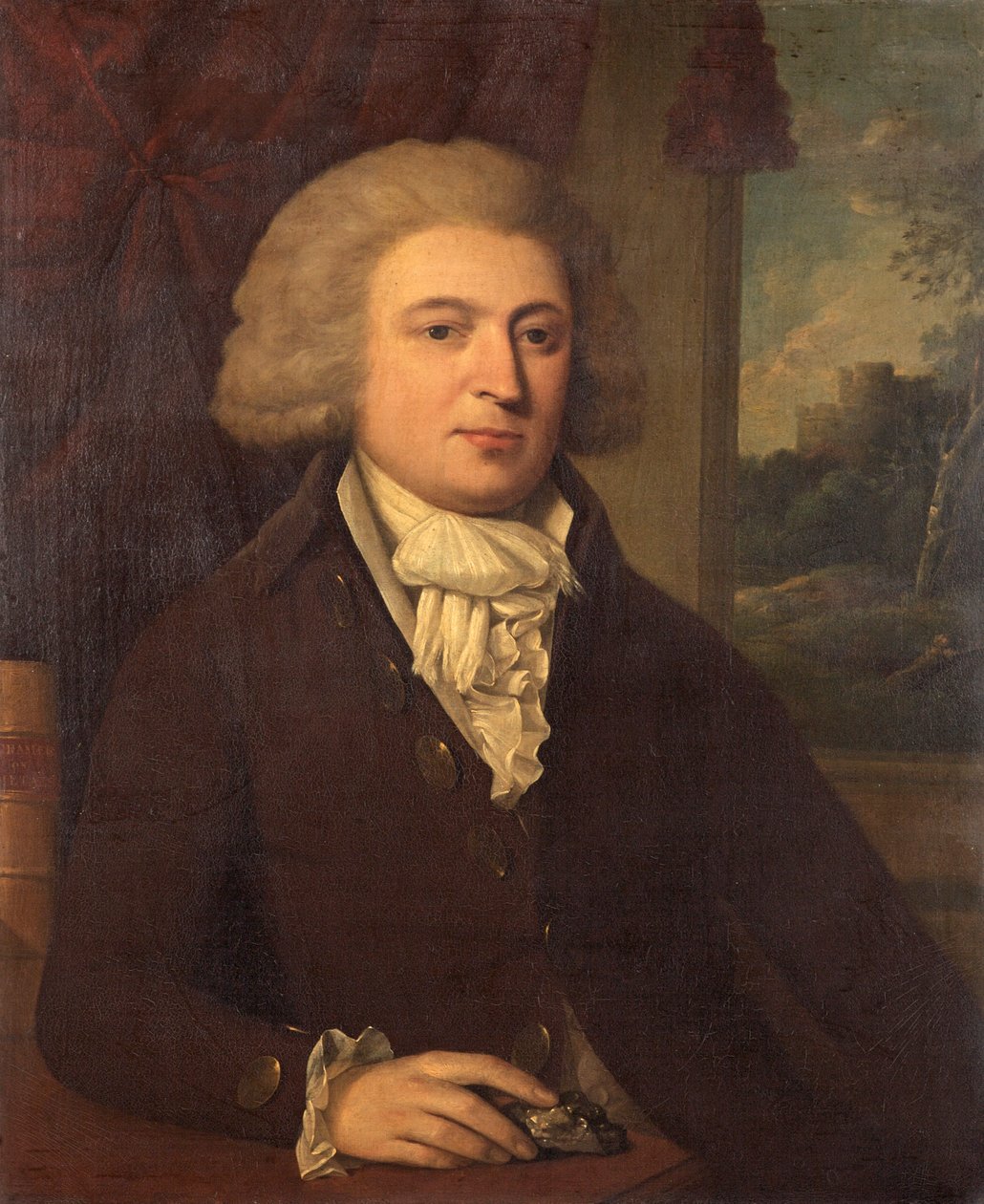 Ukendt herre med et mineraleksemplar, ca. 1790 af English School