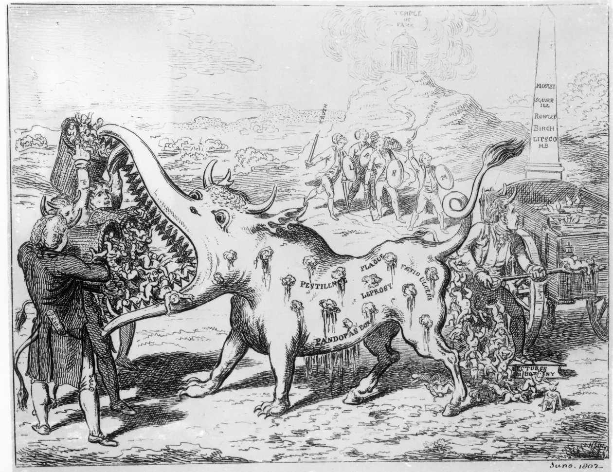 Vaccination, udgivet af J.L.Stuart, 1802 af English School