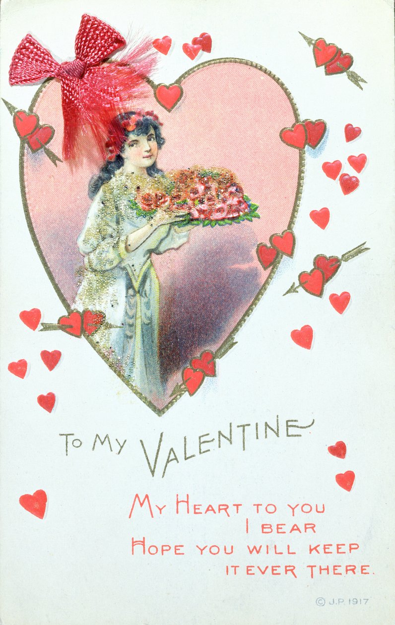 Valentinskort, 1917 af English School