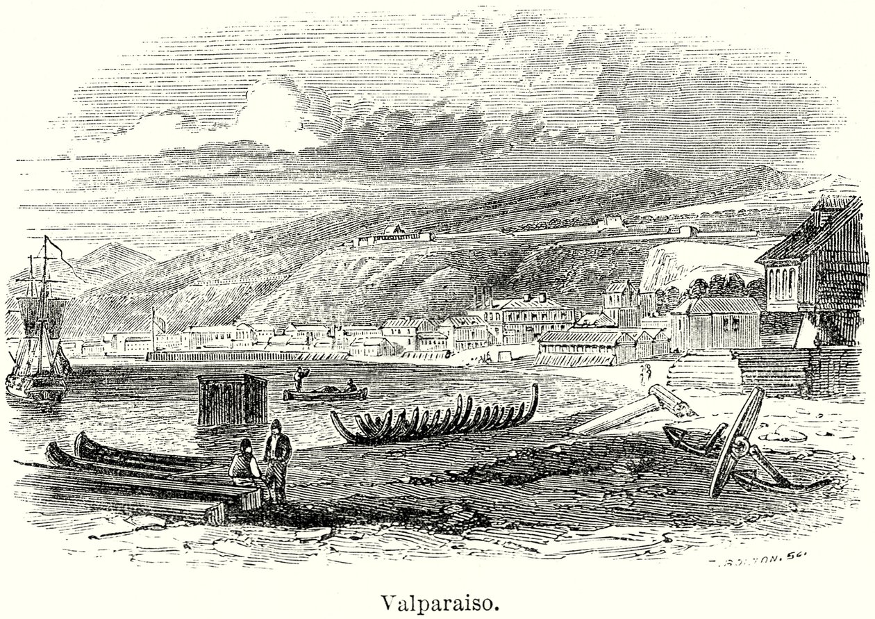 Valparaiso (kobberstik) af English School