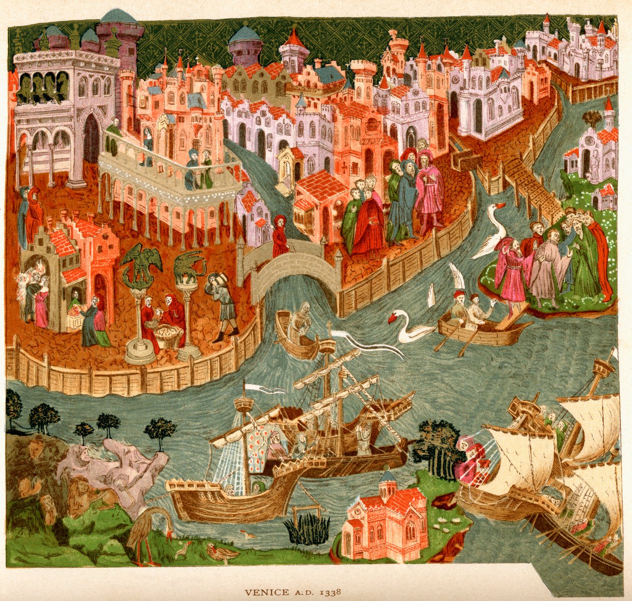 Venedig, 1338, efter et manuskript i Bodleian Library, fra 