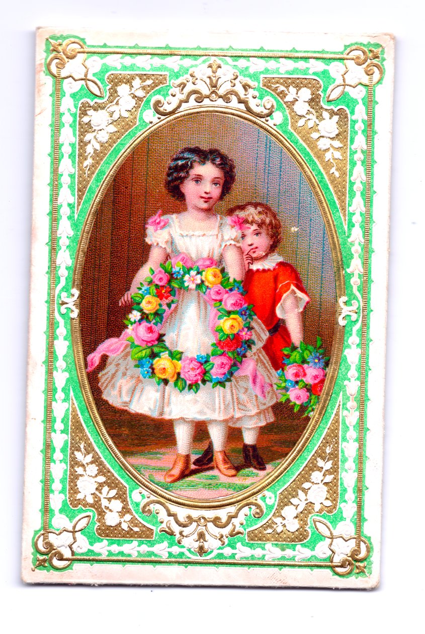 Victoriansk julekort, ca. 1880 af English School