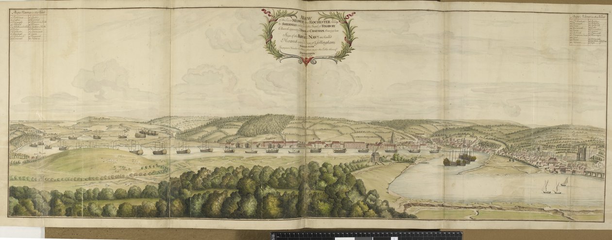 Udsigt fra Finsbury-kirkens tårn mod Chatham af English School