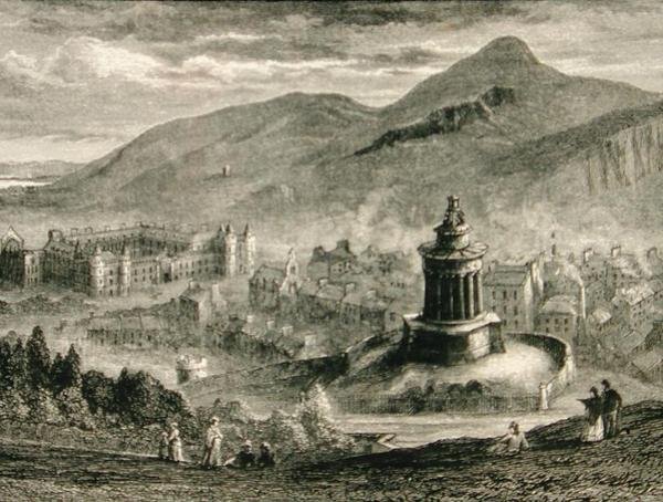 Udsigt fra Burns Monument, Calton Hill, Edinburgh i c.1880, fra 