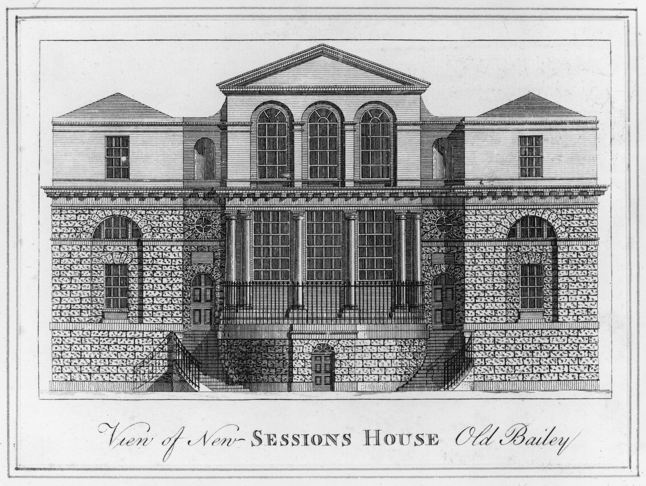 Udsigt over New Sessions House Old Bailey af English School