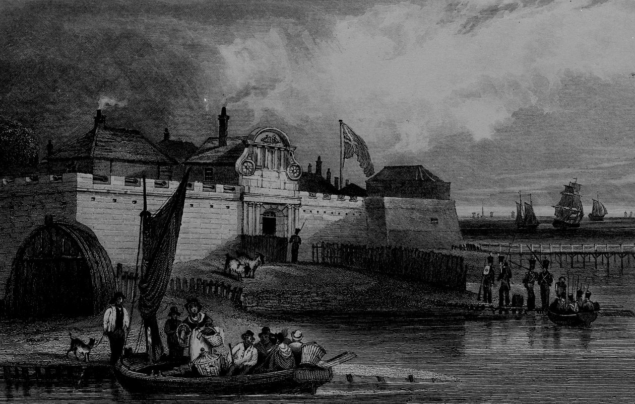 Udsigt over Tilbury Fort, indgraveret af H. Adhard af English School