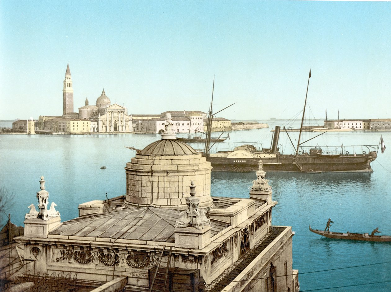 Udsigt over Venedig (håndfarvet foto) af English School