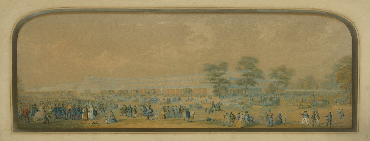 Udsigt over Krystalpaladset, 1851 af English School