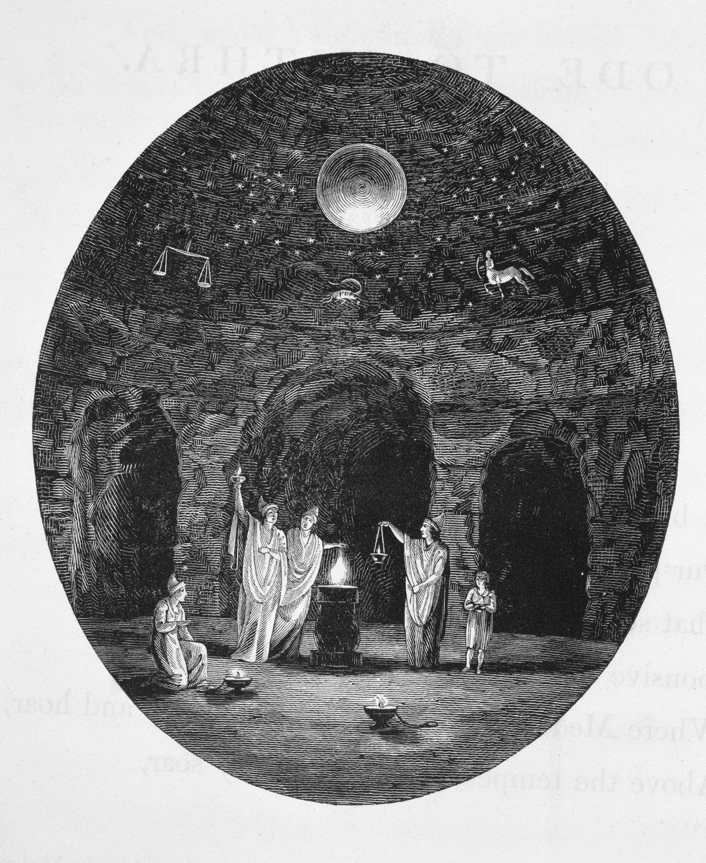 Udsigt over de gamle mystiske ritualer, der fejres i Mithraic-hulen af English School