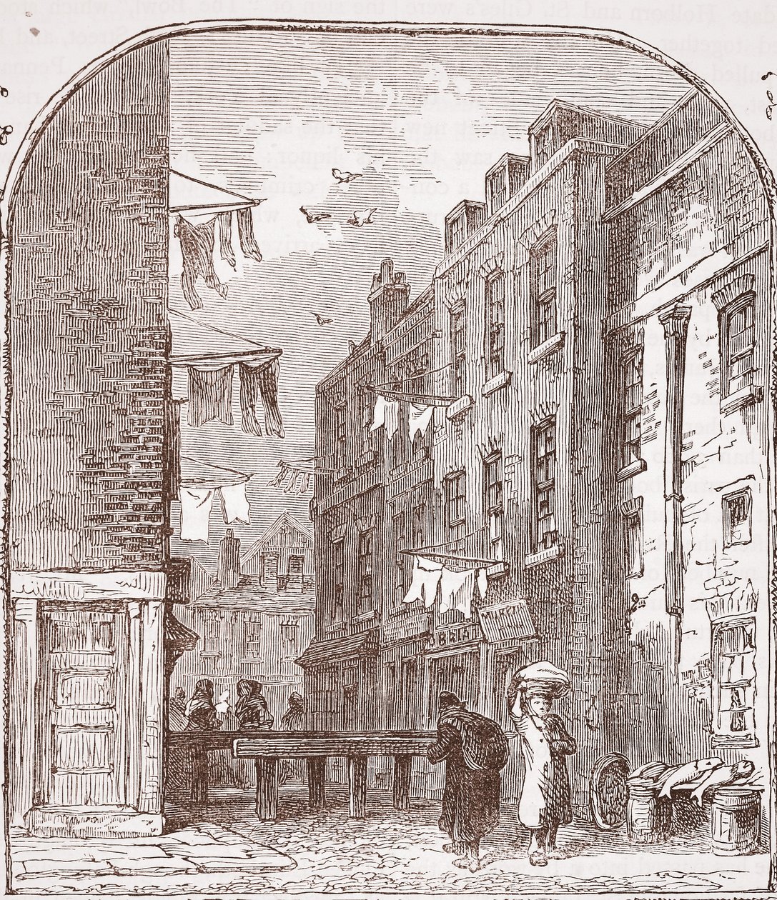 Udsigt i Rookery, St. Giles af English School