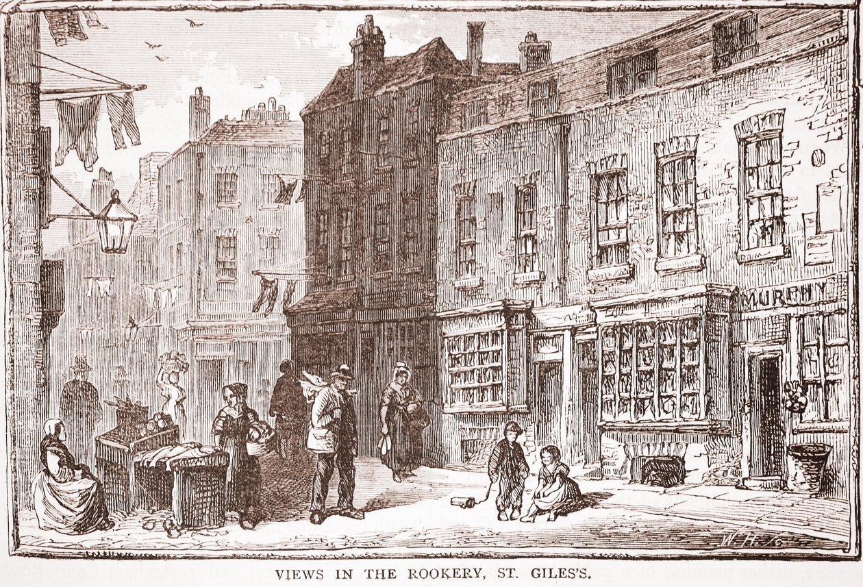 Udsigt i Rookery, St. Giles af English School