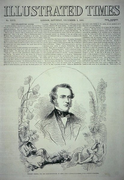 Viscount Canning, Indiens nye generalguvernør, illustration fra 