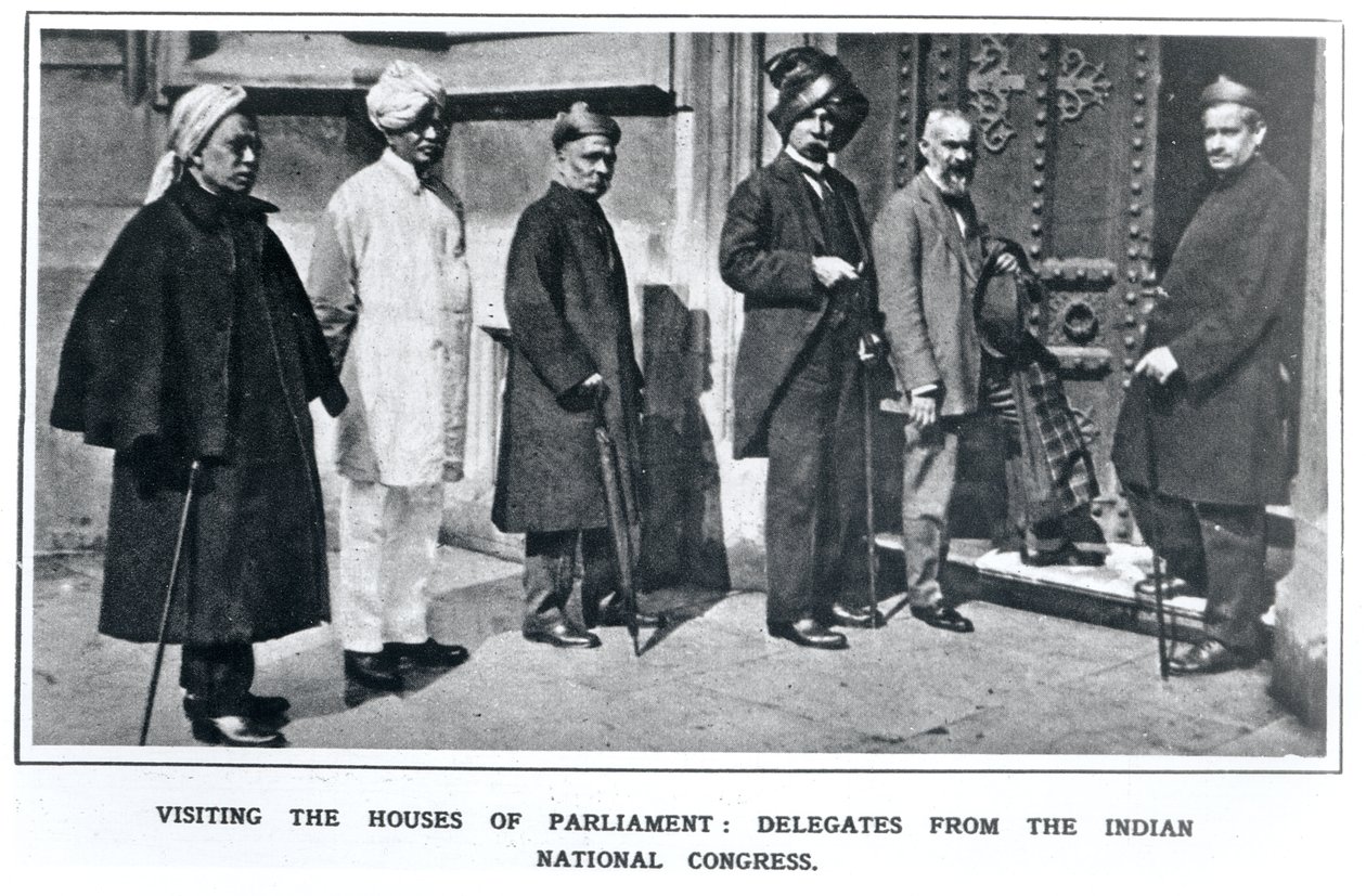 Besøger parlamentets huse: Delegerede fra den indiske nationale kongres, 1919 af English School