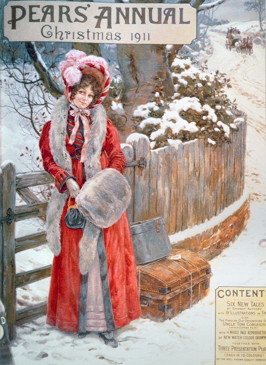 Waiting for the Coach, fra Pears Annual, julen 1911 af English School