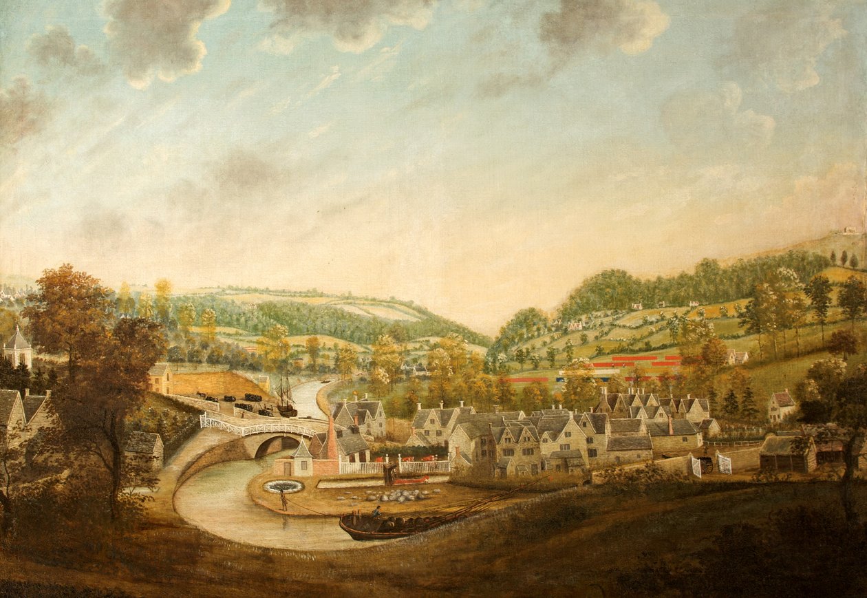 Wallbridge, Gloucestershire, ca. 1790 af English School