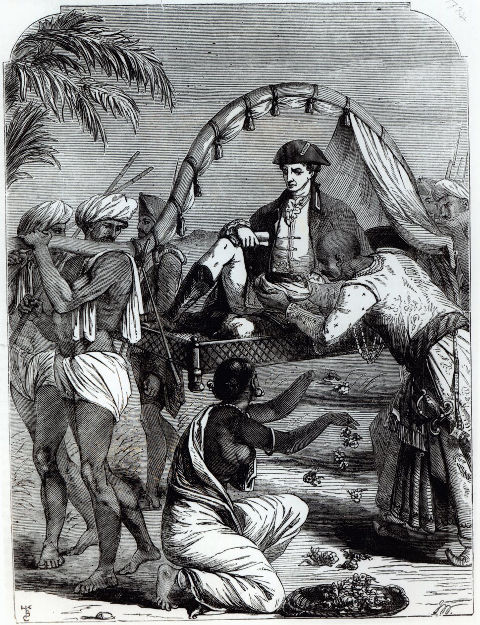 Warren Hastings (1732-1818) i Indien i 1784 af English School