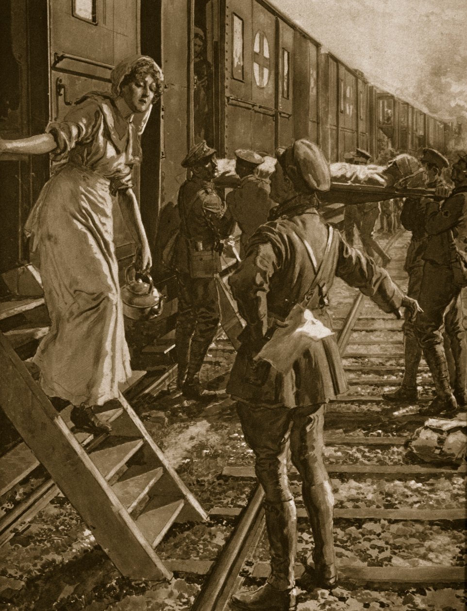 Wayside Calvary i Frankrig, 1914-19 af English School