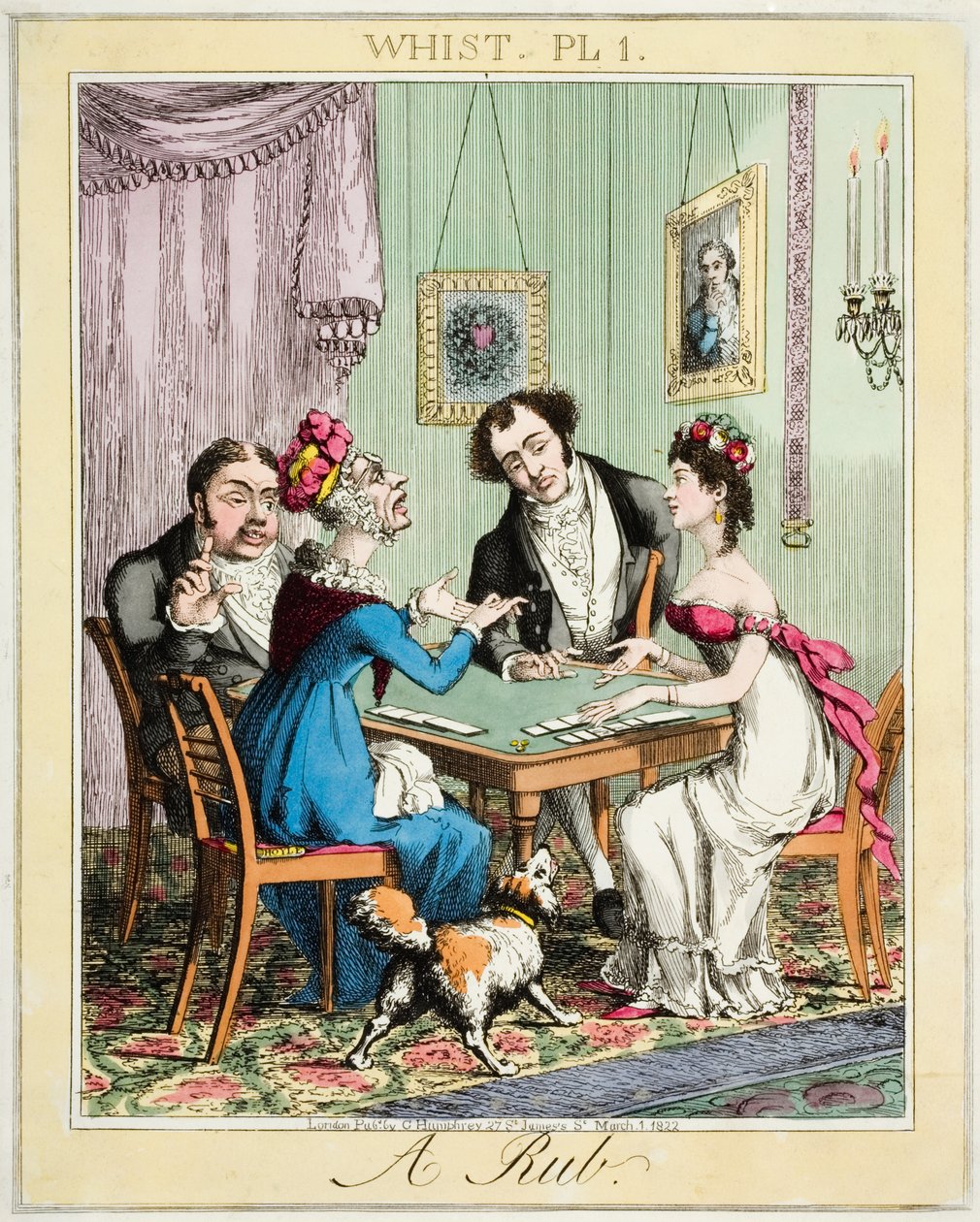 Whist Pl 1. - A Rub, udgivet i London af G. Humphrey af English School