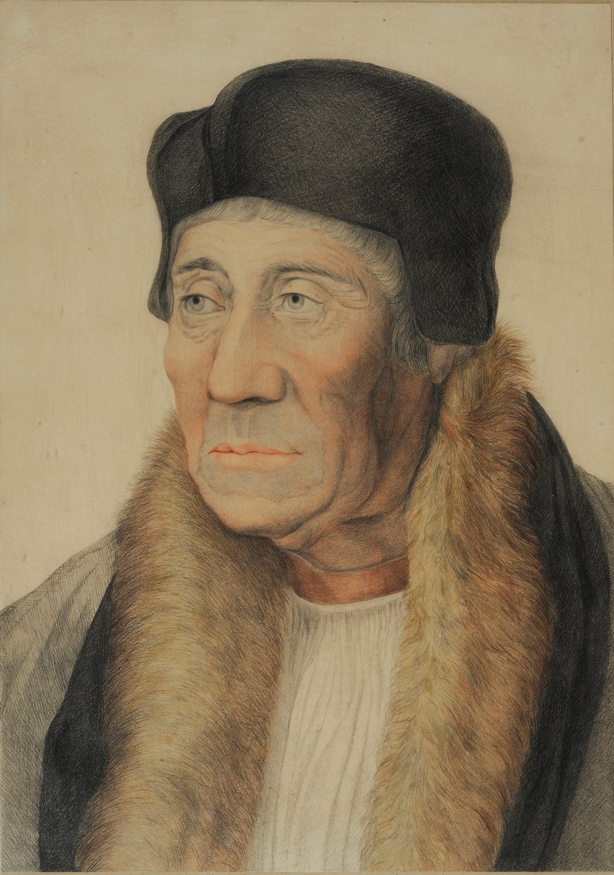 William Warham, graveret af Bartolozzi (håndfarvet gravering) af English School