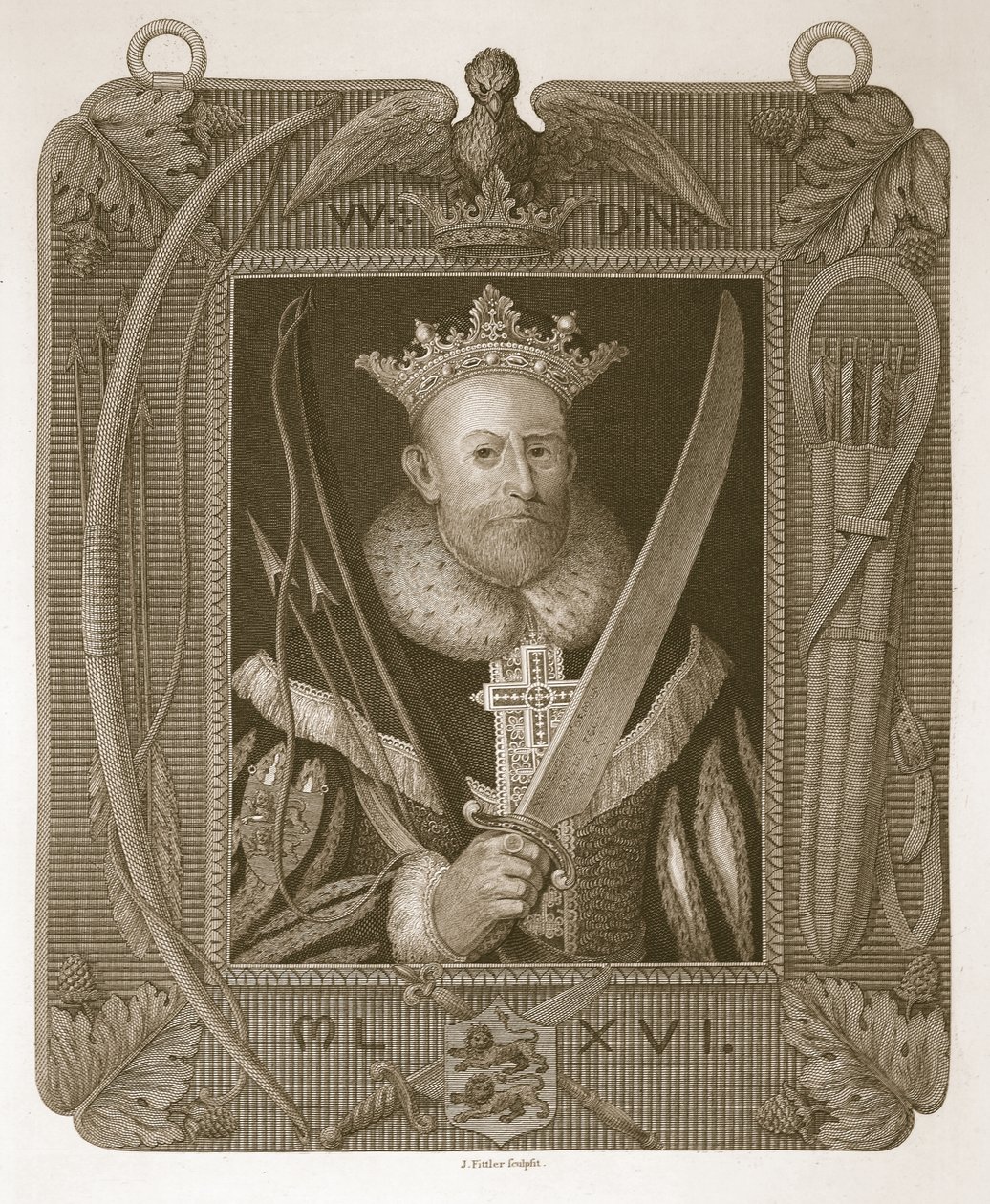 William den Første, indgraveret af J. Fittler, illustration fra David Humes The History of England, pub. af R. Bowyer, London, 1812 af English School