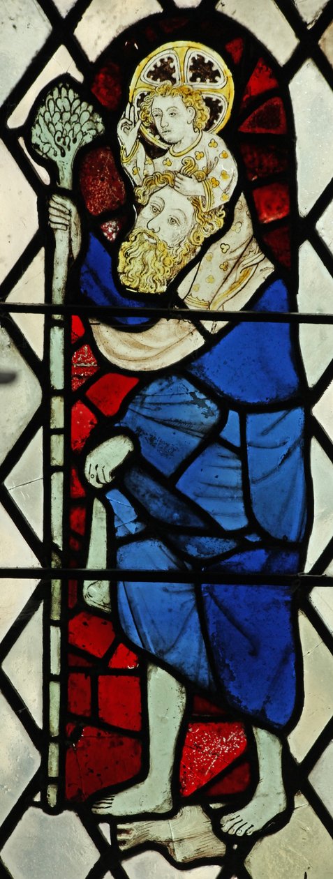 Window Chap-Ed-Confessor kapel forestillende St Christopher af English School