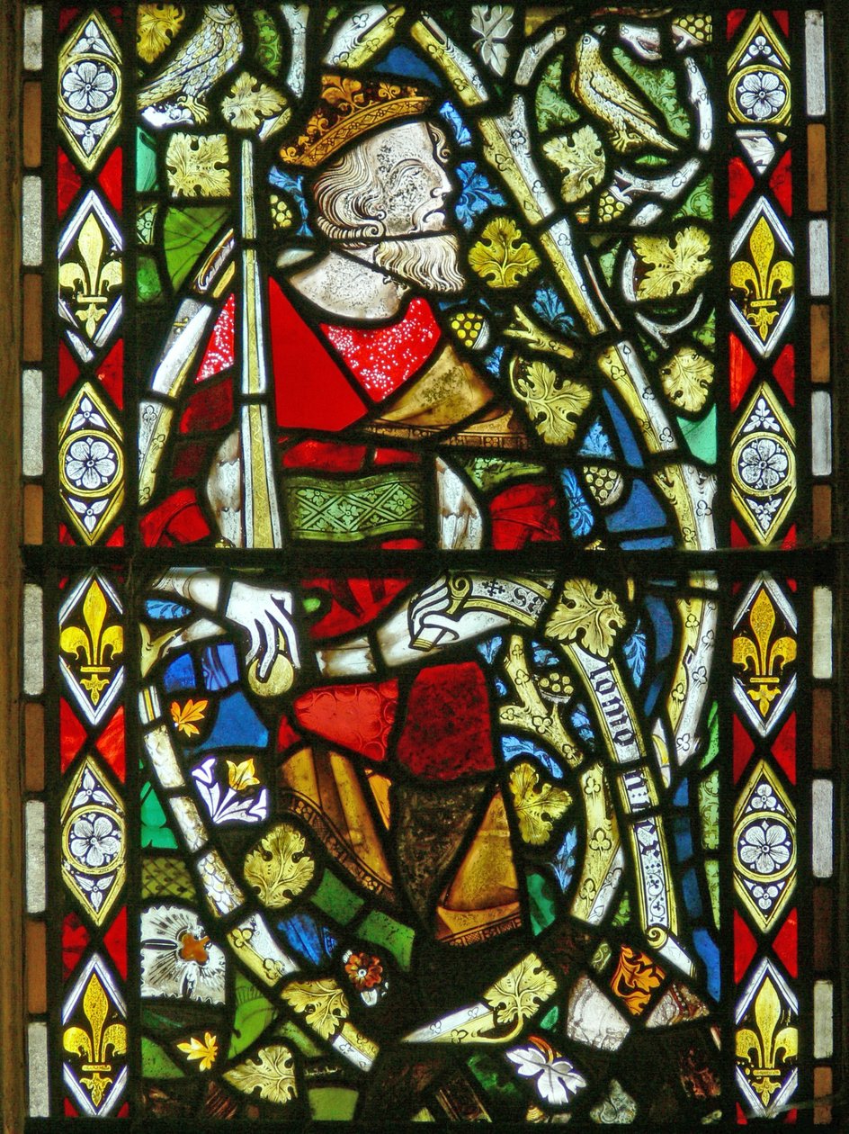 Window Ew, der forestiller Salomon på Isajs træ af English School