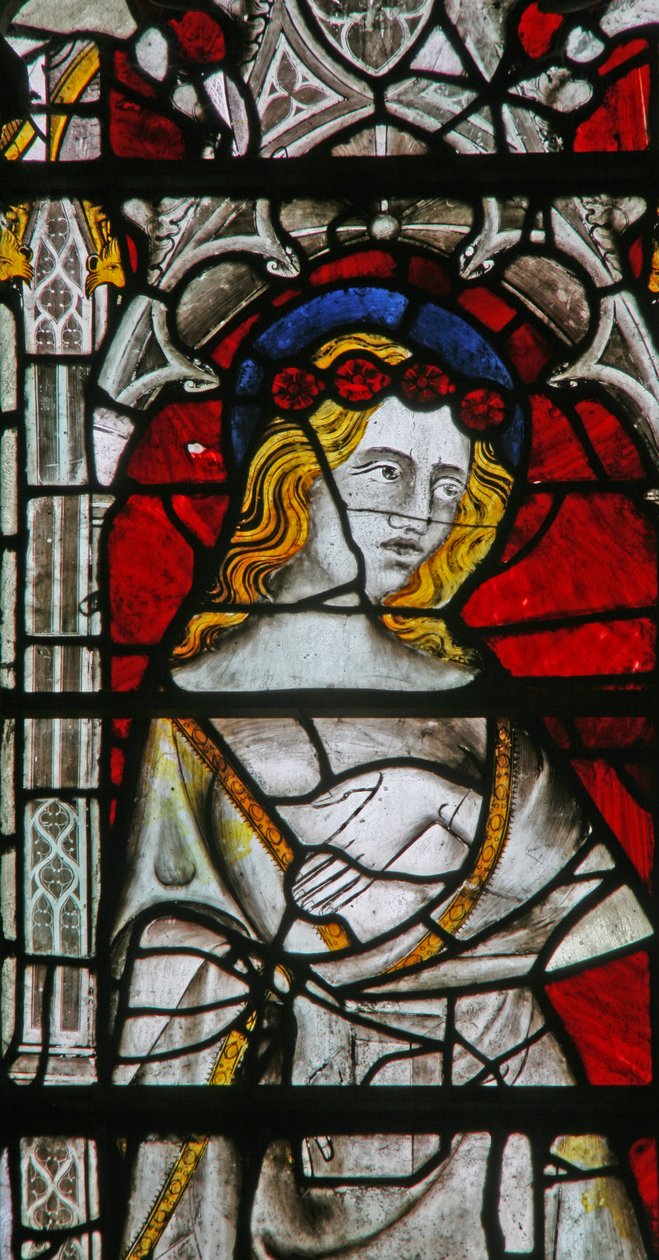 Window Ew forestillende St. Cecilia af English School