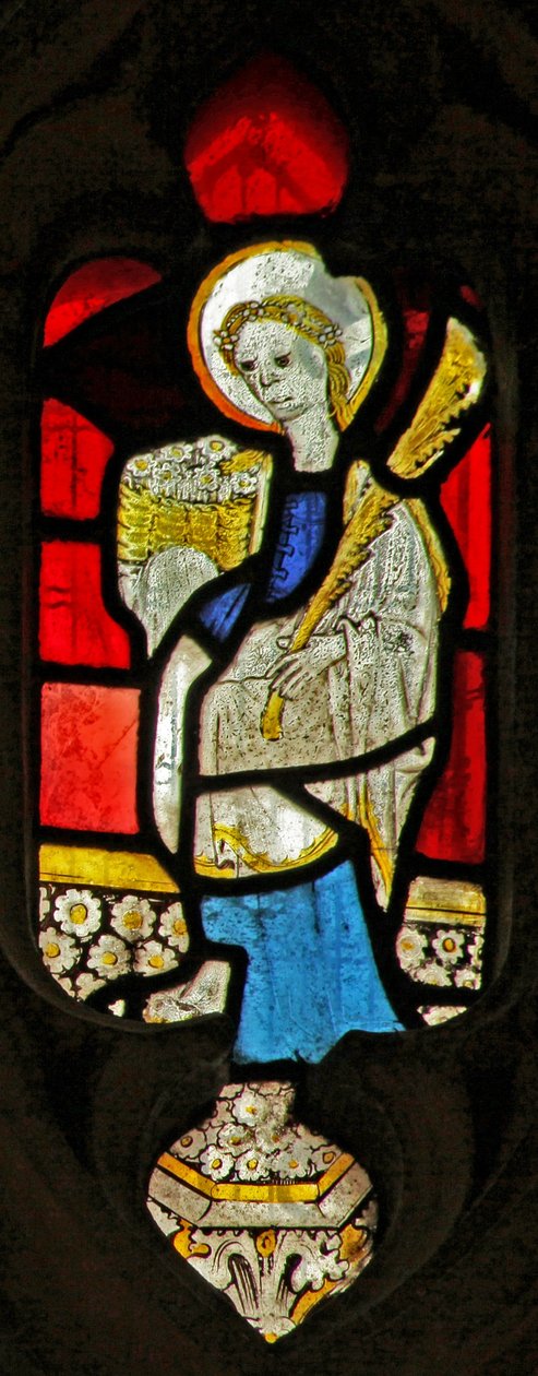 Window Ew forestillende St Dorothy af English School