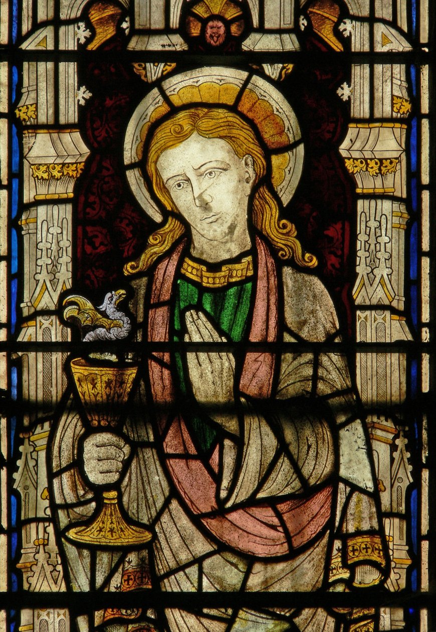 Window Ew forestillende St John af English School