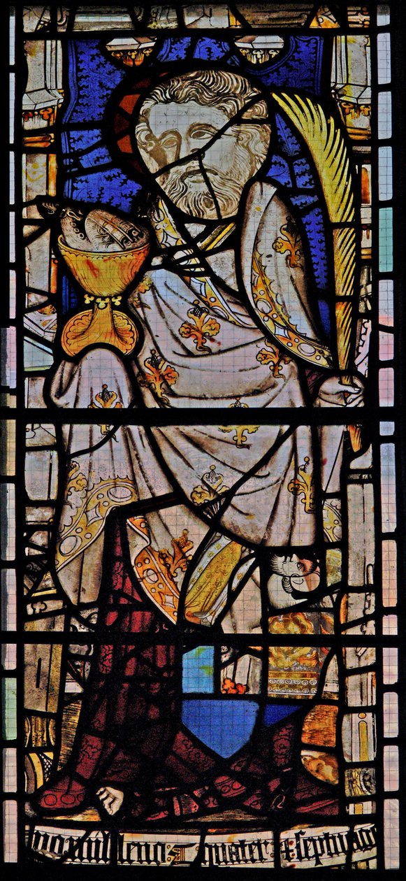 Window Ew forestillende St John af English School