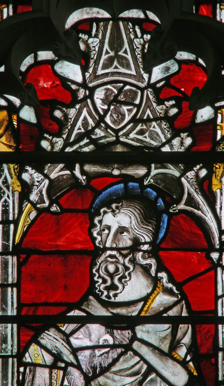 Window Ew forestillende Johannes Døberen af English School