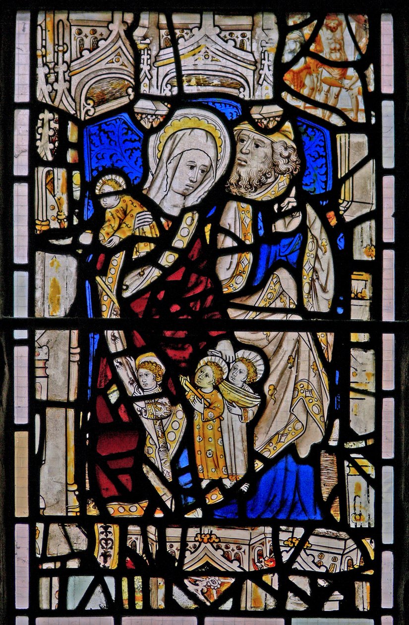 Window Ew forestillende St Mary Cleopas, Alphaeus og deres børn af English School