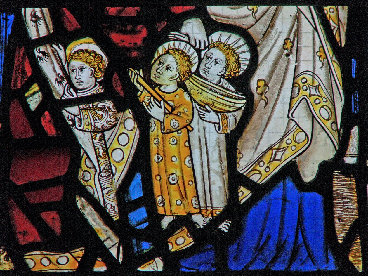 Window Ew forestillende St Mary Cleopas, Alphaeus og deres børn af English School