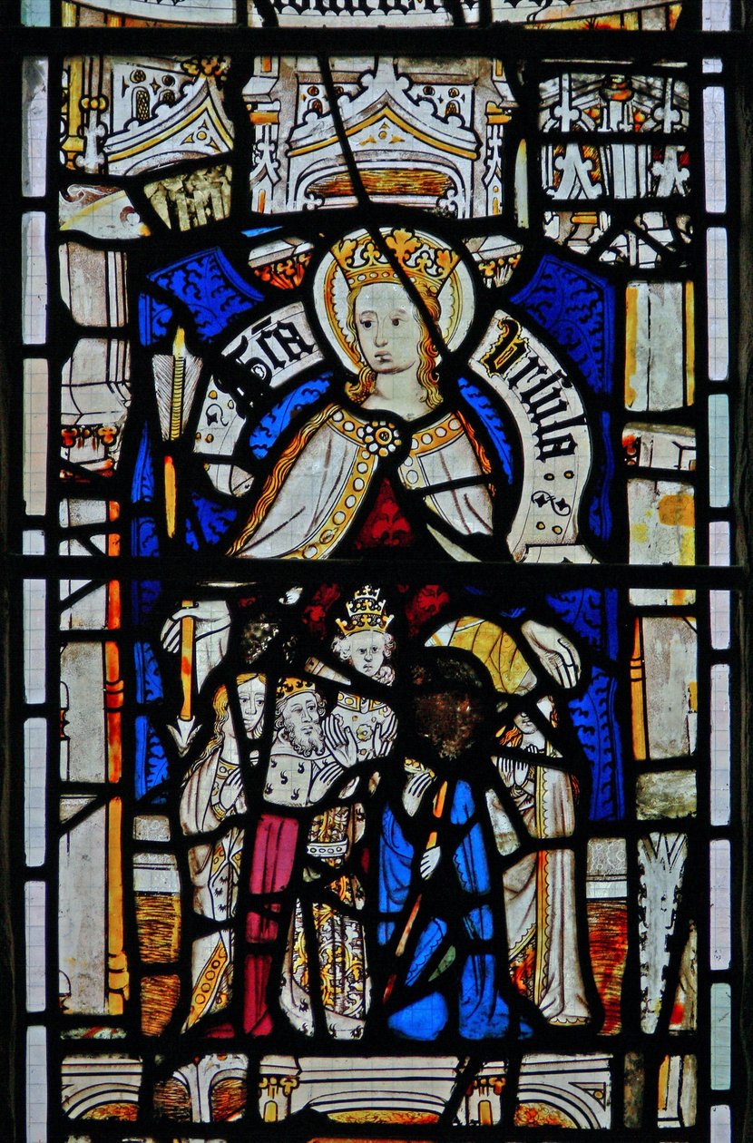 Window He forestiller St. Usula af English School