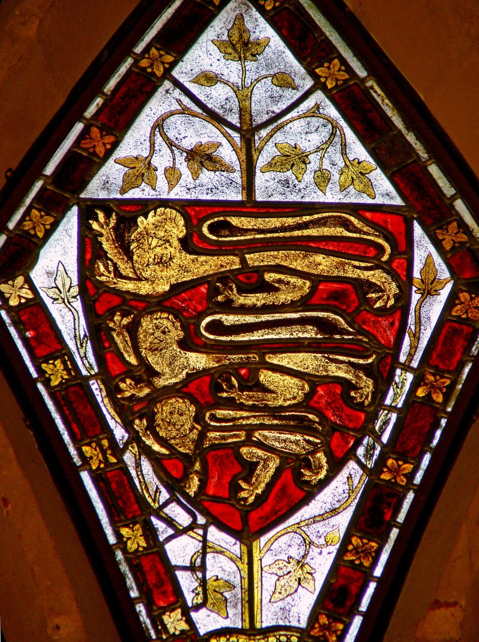 Window Ew forestillende våben - Edward II af English School
