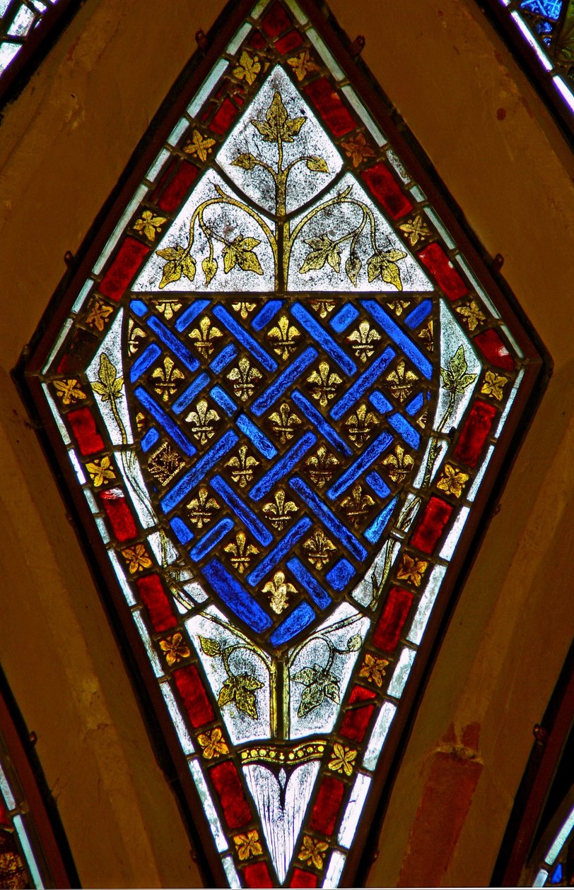 Window Ew forestillende våben - kongelig af Frankrig - gammel af English School